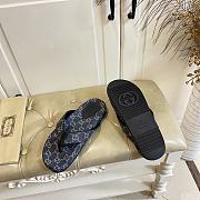 Fortok Gucci Vittoria GG canvas thong sandals Navy Blue - 5