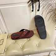 Fortok Gucci Vittoria GG canvas thong sandals Red - 6