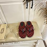 Fortok Gucci Vittoria GG canvas thong sandals Red - 4