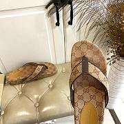 Fortok Gucci Vittoria GG canvas thong sandals Yellow - Red - 3
