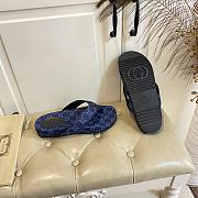 Fortok Gucci Vittoria GG canvas thong sandals Navy Blue 02 - 3