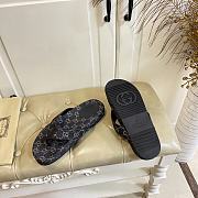 Fortok Gucci Vittoria GG canvas thong sandals Black 02 - 6