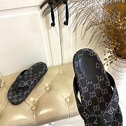 Fortok Gucci Vittoria GG canvas thong sandals Black 02 - 5