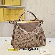 Fortok Fendi Peekaboo Isee U Bag Brown 33x12x25cm - 3