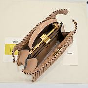 Fortok Fendi Peekaboo IseeU Interlace Bag Medium Beige 27×11×20cm - 2