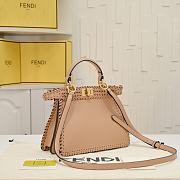 Fortok Fendi Peekaboo IseeU Interlace Bag Medium Beige 27×11×20cm - 3