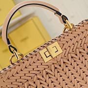 Fortok Fendi Peekaboo IseeU Interlace Bag Medium Beige 27×11×20cm - 5