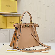 Fortok Fendi Peekaboo IseeU Interlace Bag Beige 33x12x25cm - 3