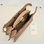 Fortok Fendi Peekaboo IseeU Interlace Bag Beige 33x12x25cm - 4