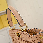 Fortok Fendi Peekaboo IseeU Interlace Bag Beige 33x12x25cm - 5