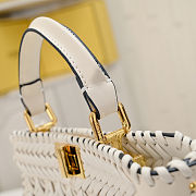 Fortok Fendi Peekaboo IseeU Interlace Bag Medium White 27×11×20cm - 6