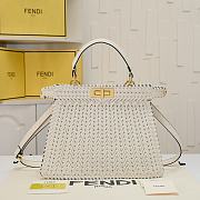 Fortok Fendi Peekaboo Isee U Bag White 33x12x25cm - 1