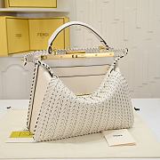 Fortok Fendi Peekaboo Isee U Bag White 33x12x25cm - 4
