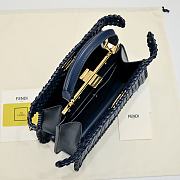 Fortok Fendi Peekaboo IseeU Interlace Bag Medium Navy Blue 27×11×20cm - 6