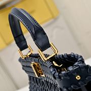Fortok Fendi Peekaboo IseeU Interlace Bag Medium Navy Blue 27×11×20cm - 4