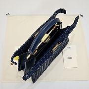 Fortok Fendi Peekaboo IseeU Interlace Bag Navy Blue 33x12x25cm - 2
