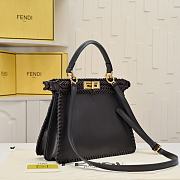 Fortok Fendi Peekaboo IseeU Interlace Bag Black/ Brown 33x12x25cm - 3