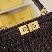 Fortok Fendi Peekaboo IseeU Interlace Bag Black/ Brown 33x12x25cm - 2