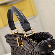 Fortok Fendi Peekaboo IseeU Interlace Bag Medium Black/Brown 27×11×20cm - 3
