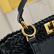 Fortok Fendi Peekaboo IseeU Interlace Bag Medium Black 27×11×20cm - 4