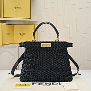 Fortok Fendi Peekaboo IseeU Interlace Bag Black 33x12x25cm - 1