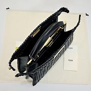 Fortok Fendi Peekaboo IseeU Interlace Bag Black 33x12x25cm - 5