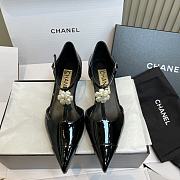 Fortok Chanel Pointed-toe Mary Jane Pumps Camellia Flower 3.5cm - 1