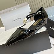 Fortok Chanel Pointed-toe Mary Jane Pumps Camellia Flower 3.5cm - 4