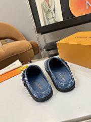 Fortok Louis Vuitton LV Easy Mules Blue Monogram Denim - 2