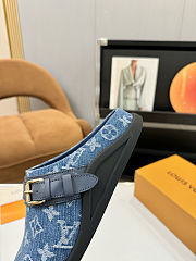 Fortok Louis Vuitton LV Easy Mules Blue Monogram Denim - 3