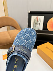 Fortok Louis Vuitton LV Easy Mules Blue Monogram Denim - 5