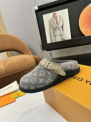 Fortok Louis Vuitton LV Easy Mules Grey Monogram Denim - 6