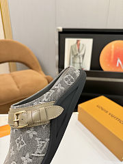 Fortok Louis Vuitton LV Easy Mules Grey Monogram Denim - 5