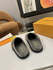Fortok Louis Vuitton LV Easy Mules Grey Monogram Denim - 2