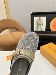 Fortok Louis Vuitton LV Easy Mules Grey Monogram Denim - 4