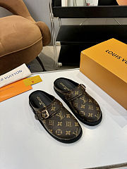 Fortok Louis Vuitton LV Easy Mules Brown Monogram - 1