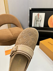 Fortok Louis Vuitton LV Easy Mules Brown Monogram Suede - 5