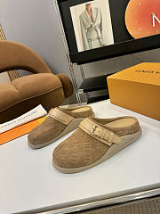 Fortok Louis Vuitton LV Easy Mules Brown Monogram Suede - 4