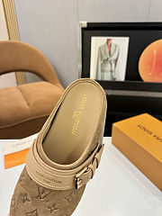 Fortok Louis Vuitton LV Easy Mules Brown Monogram Suede - 2