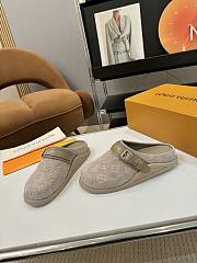 Fortok Louis Vuitton LV Easy Mules Grey Monogram Suede - 6