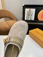 Fortok Louis Vuitton LV Easy Mules Grey Monogram Suede - 5