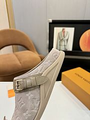 Fortok Louis Vuitton LV Easy Mules Grey Monogram Suede - 3
