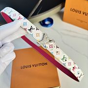 Fortok Louis Vuitton x Takashi Murakami Monogram Multicolor Belt Silver Stones - 6
