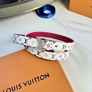 Fortok Louis Vuitton x Takashi Murakami Monogram Multicolor Belt Silver Stones - 5