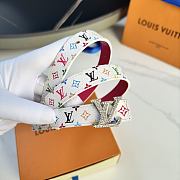 Fortok Louis Vuitton x Takashi Murakami Monogram Multicolor Belt Silver Stones - 4