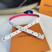 Fortok Louis Vuitton x Takashi Murakami Monogram Multicolor Belt Silver Stones - 2
