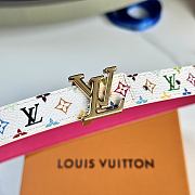 Fortok Louis Vuitton x Takashi Murakami Monogram Multicolor Belt Gold LV Logo - 5
