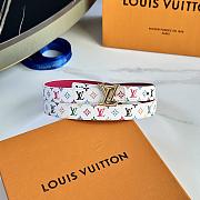 Fortok Louis Vuitton x Takashi Murakami Monogram Multicolor Belt Gold LV Logo - 3
