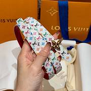 Fortok Louis Vuitton x Takashi Murakami Monogram Multicolor Belt Gold FLoral Buckle - 1
