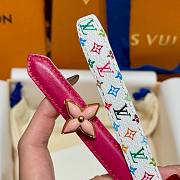 Fortok Louis Vuitton x Takashi Murakami Monogram Multicolor Belt Pink FLoral Buckle - 5